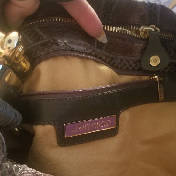 Jimmy Choo Snake Skin Saba Bag